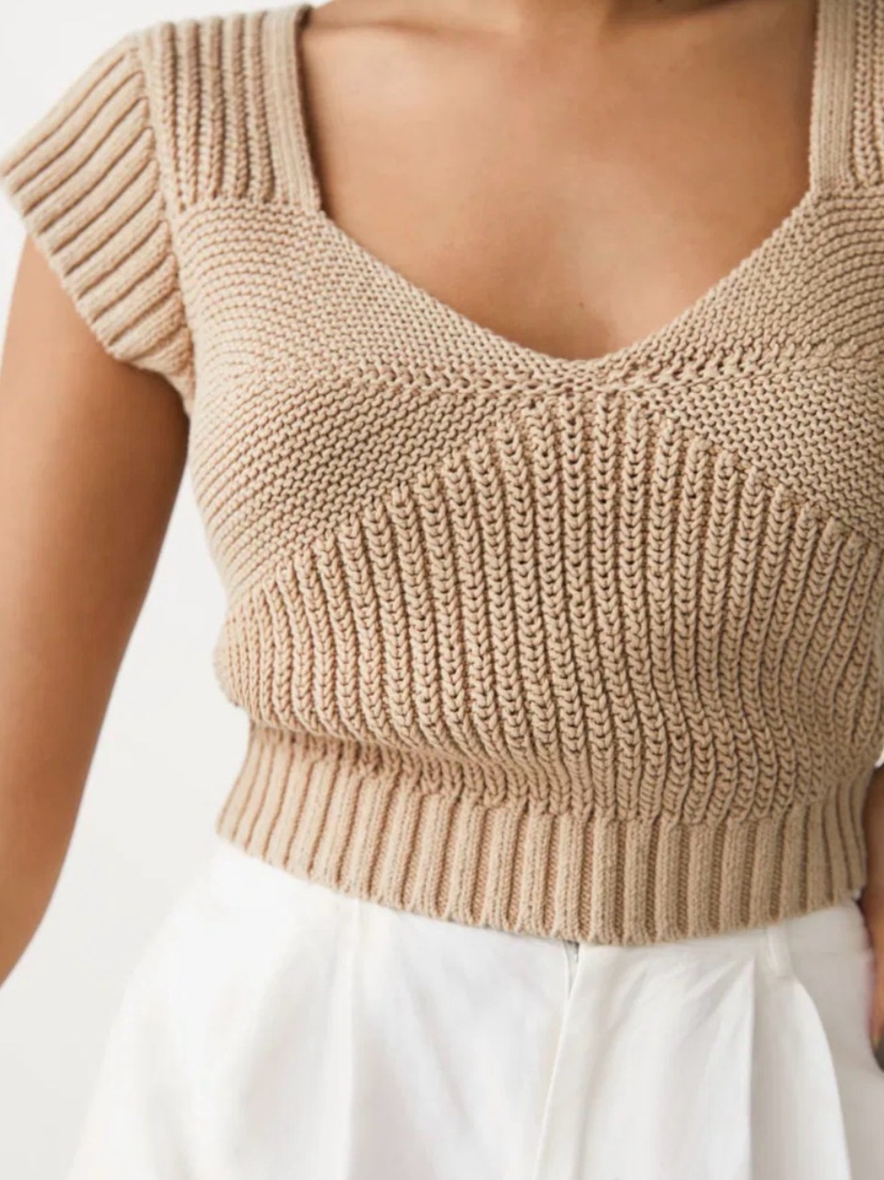 & Other Stories Knit Crop Top